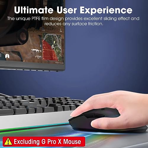 Verilux® Mouse Feet Skates for Logitech G Pro X Superlight Gaming Mouse Rounded Curved Edges Replacement 0.7mm Smooth PTFE 3PCS is NOT Included Verilux® Mouse Feet Skates for Logitech G Pro X Superlight Gaming Mouse Rounded Curved Edges Replacement 0.7mm Smooth PTFE 3PCS is NOT Included